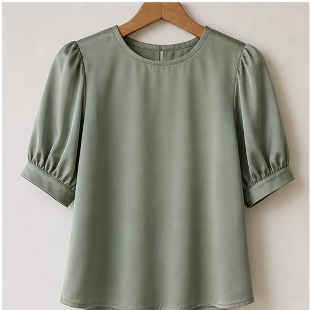 Sage Ruffle Blouse